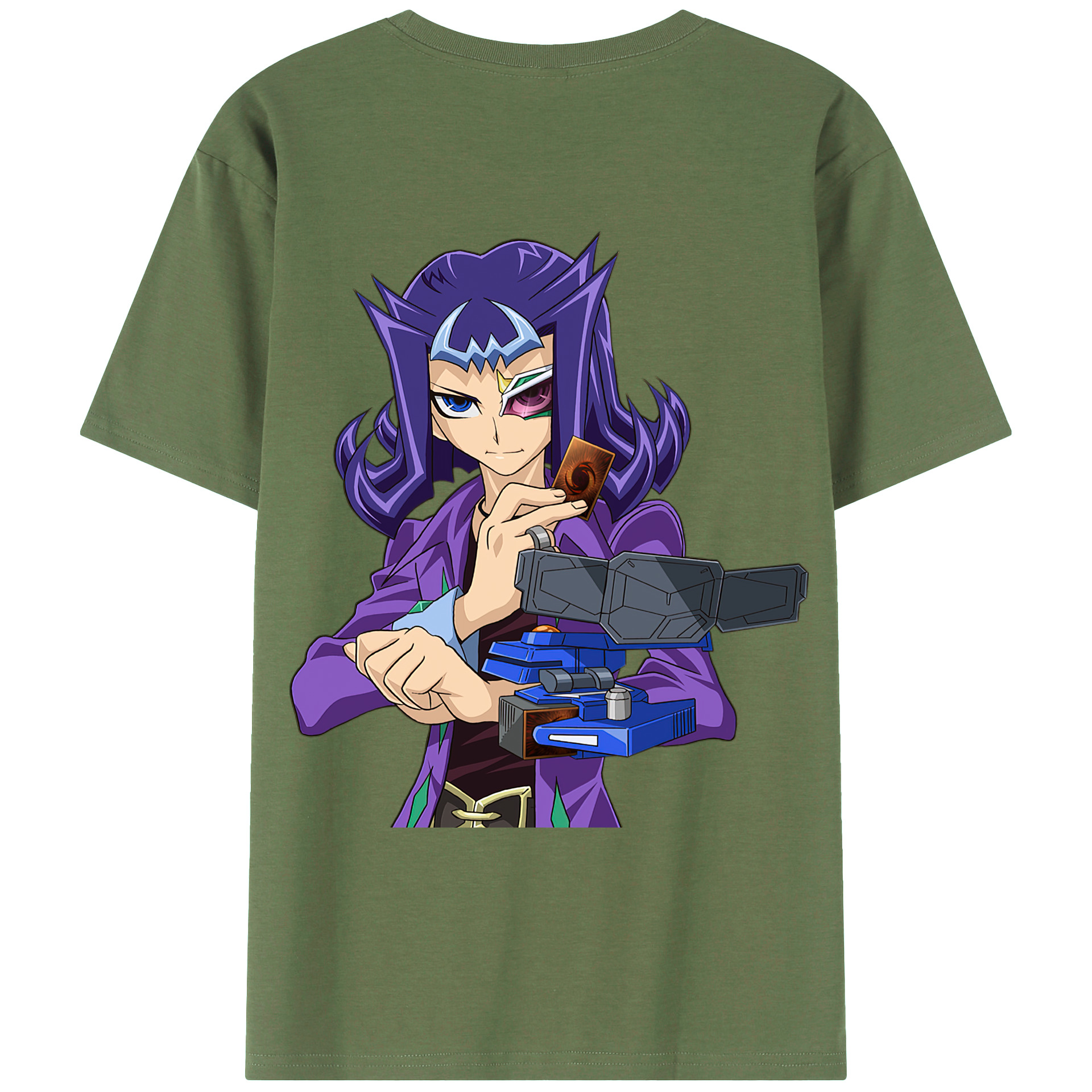 （画像用） 遊☆戯☆王 Yu-Gi-Oh! 綿100％ メンズ半袖Tシャツ（バックプリント） 通気性